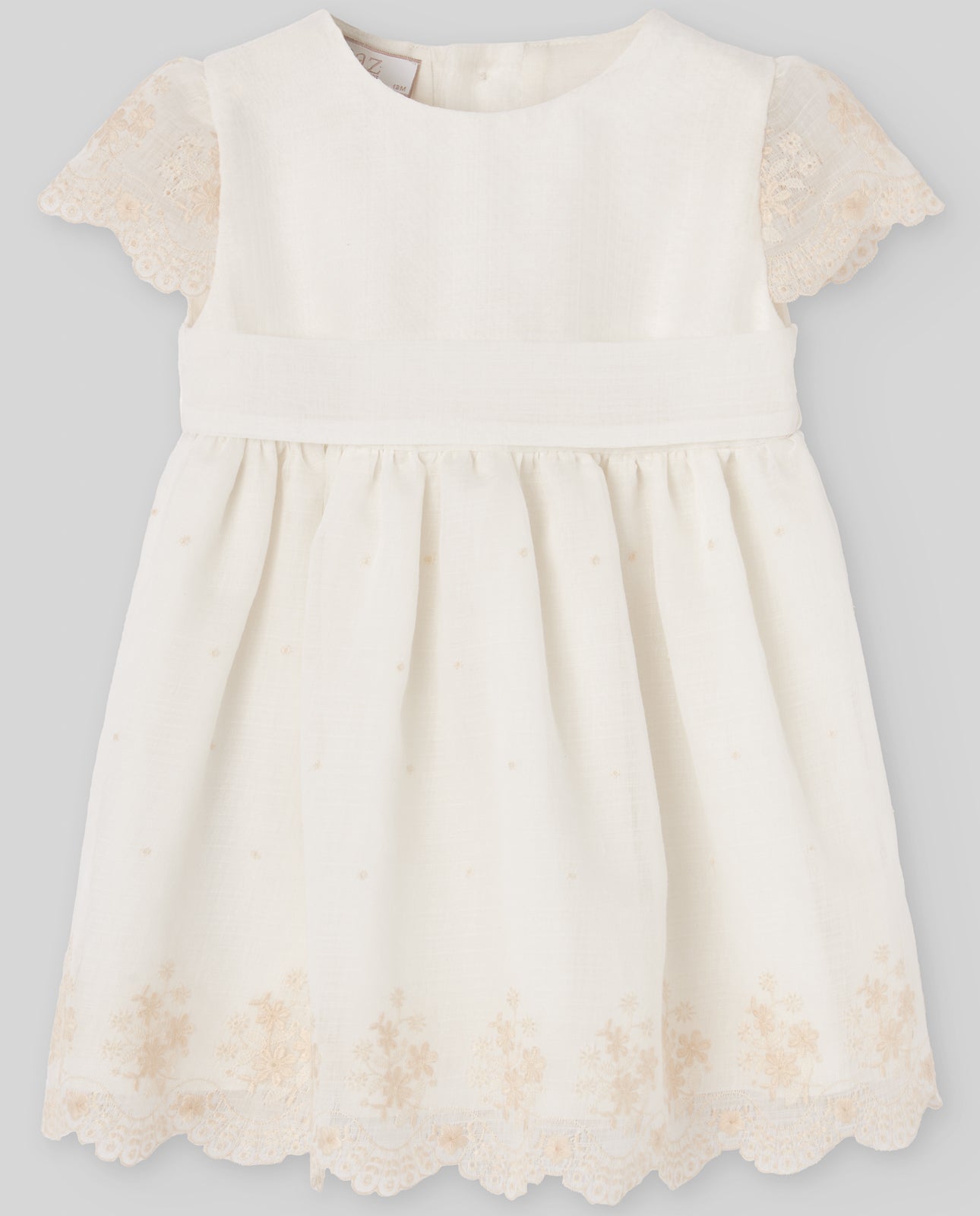 Vestido con Bordado a Contraste "Ceremonia"