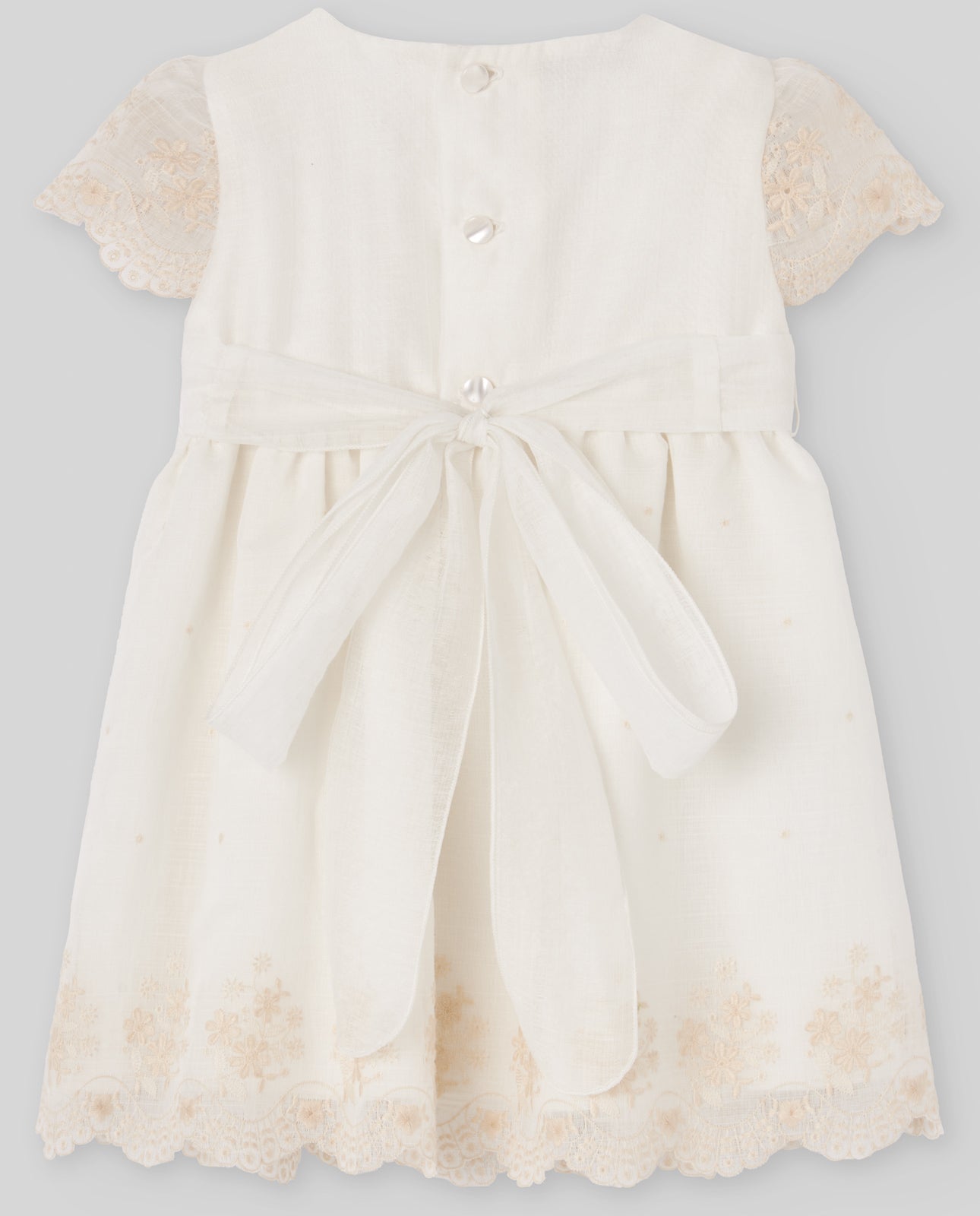 Vestido con Bordado a Contraste "Ceremonia"