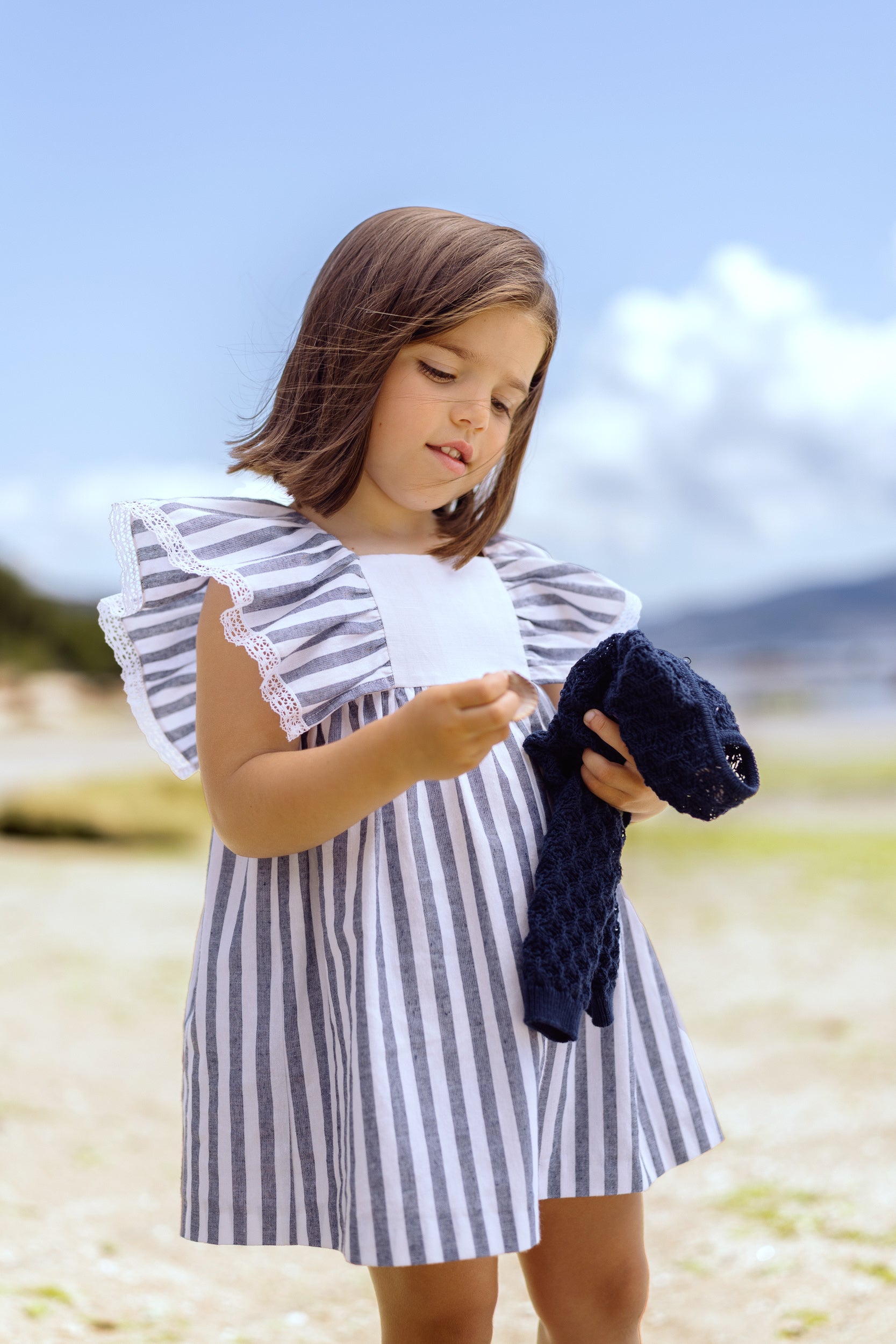 Vestido Tela Rayas Infantil "Eslora"