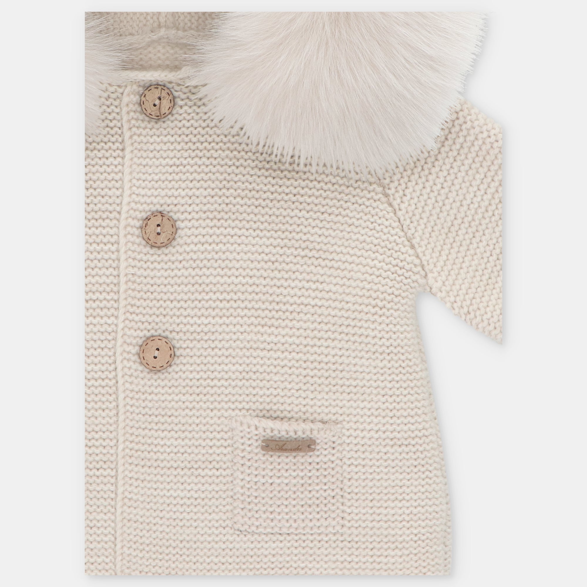 Trenka De Punto Con Pelo Artificial Unisex