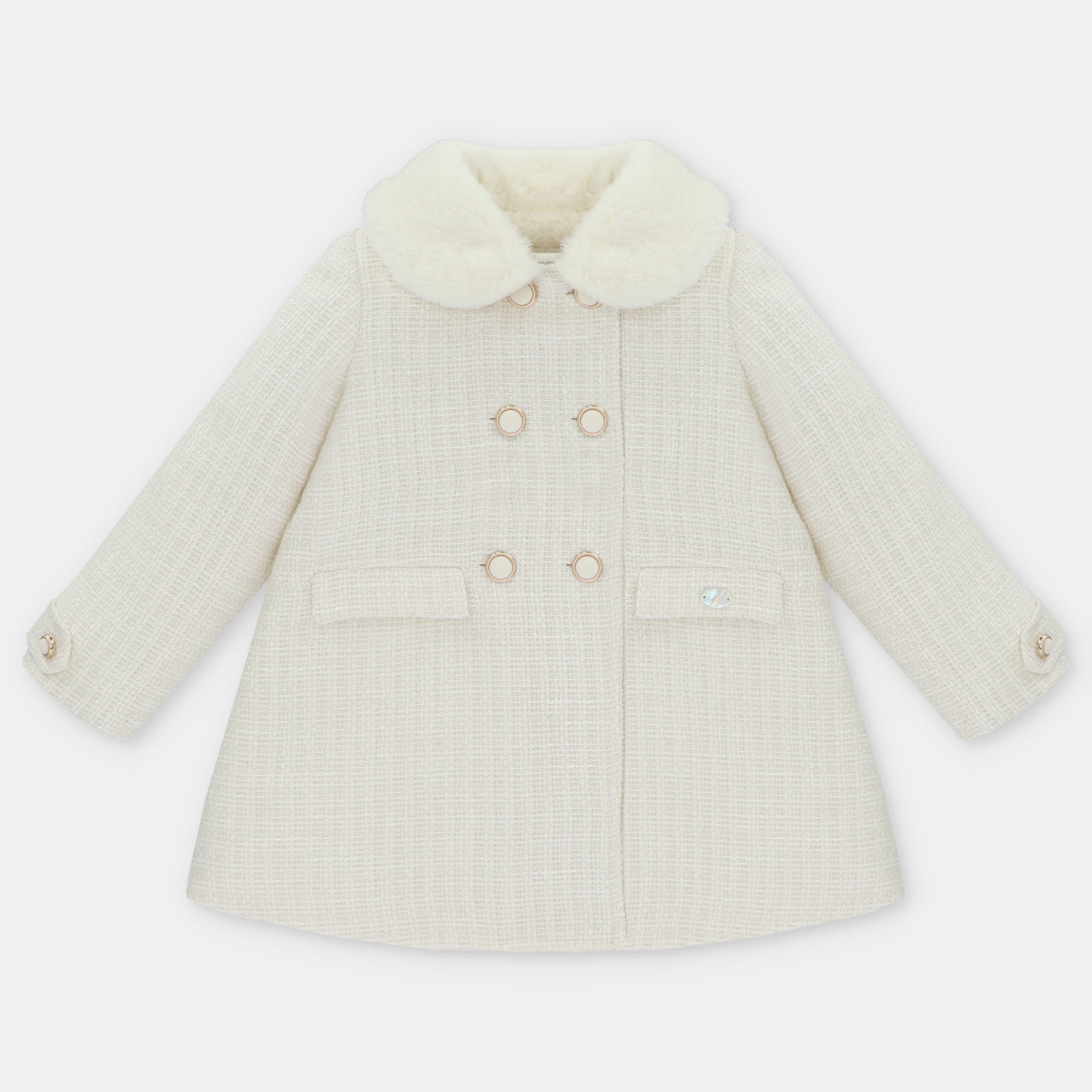 Abrigo De Niña De Tela Derby