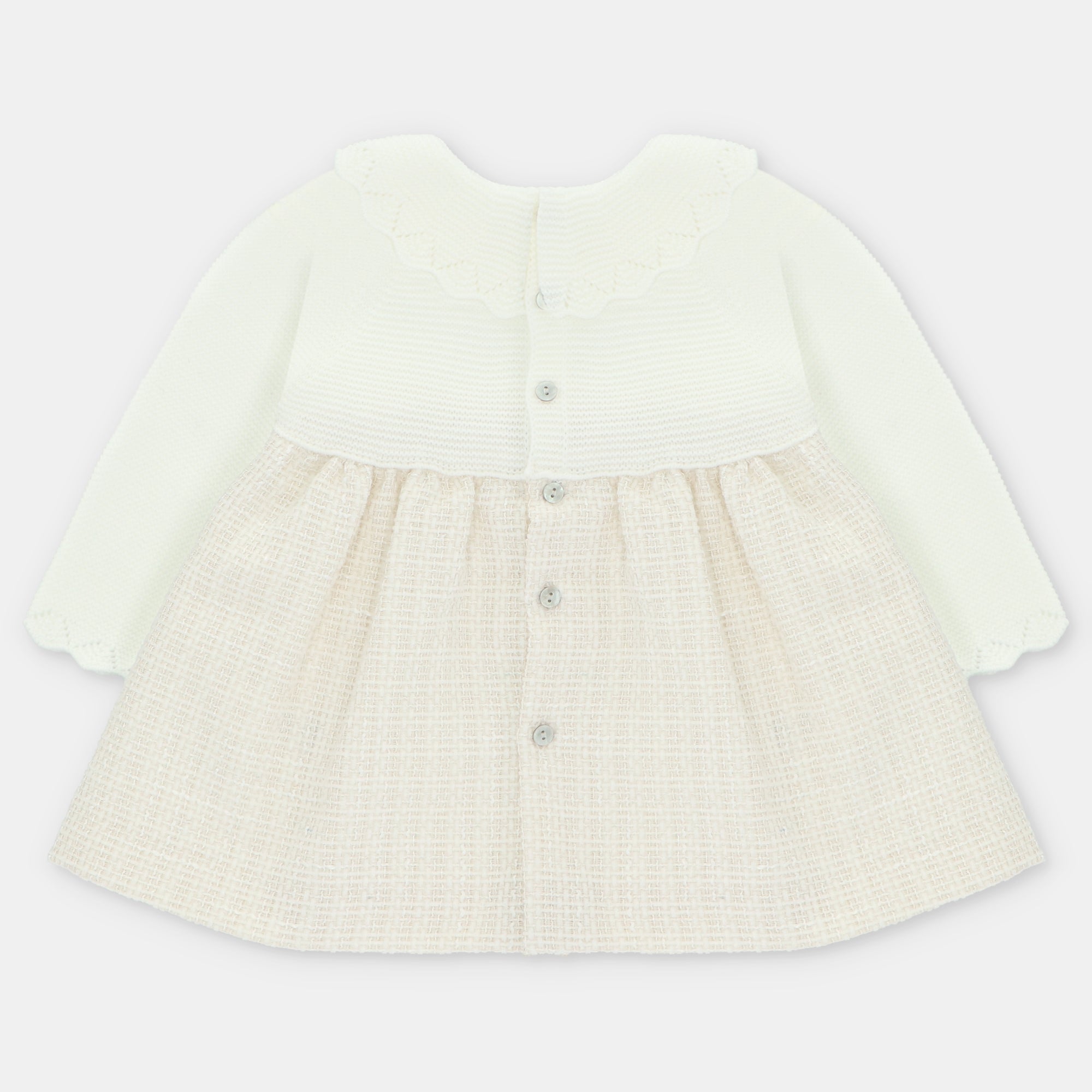 Vestido De Punto De Tela Derby Para Niña