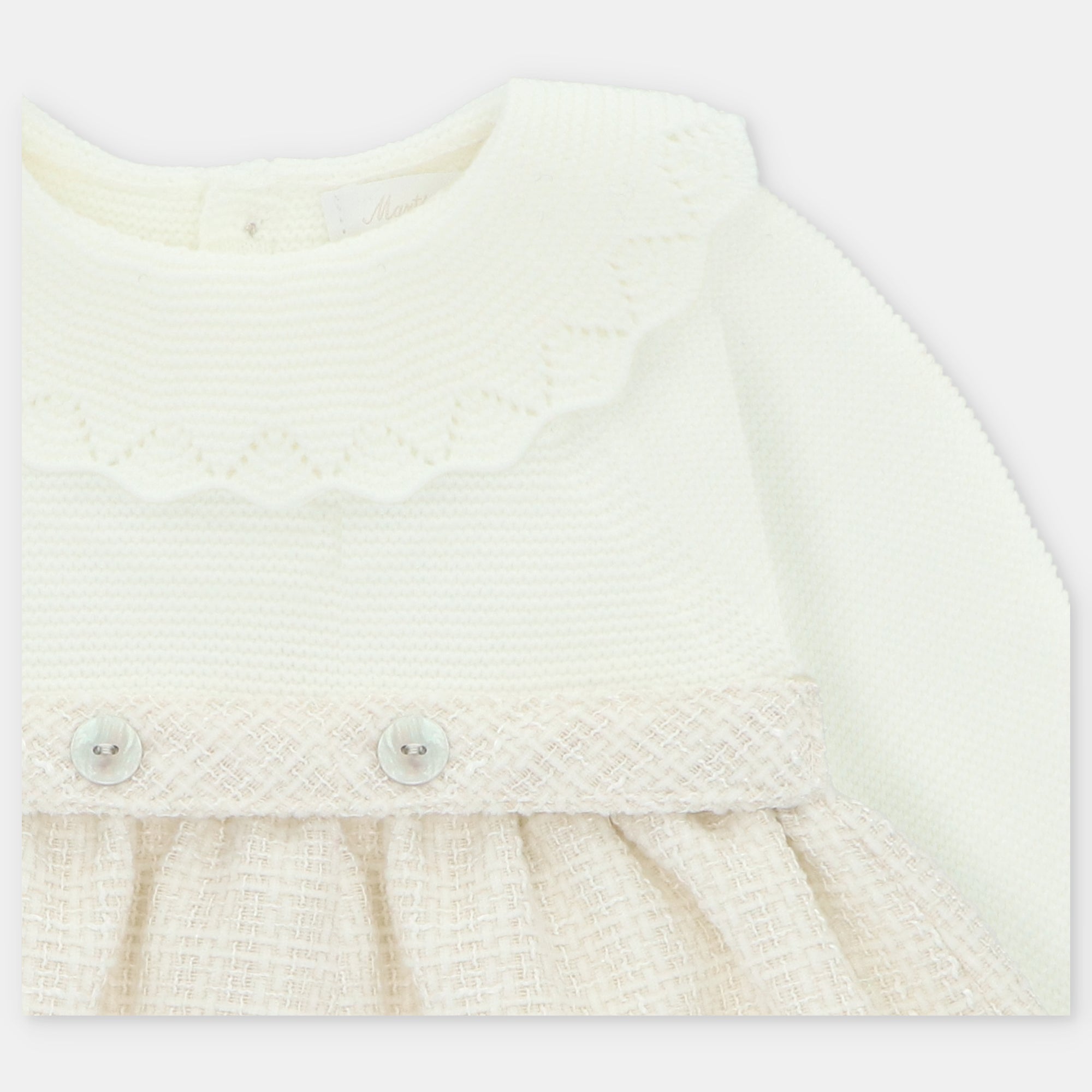 Vestido De Punto De Tela Derby Para Niña