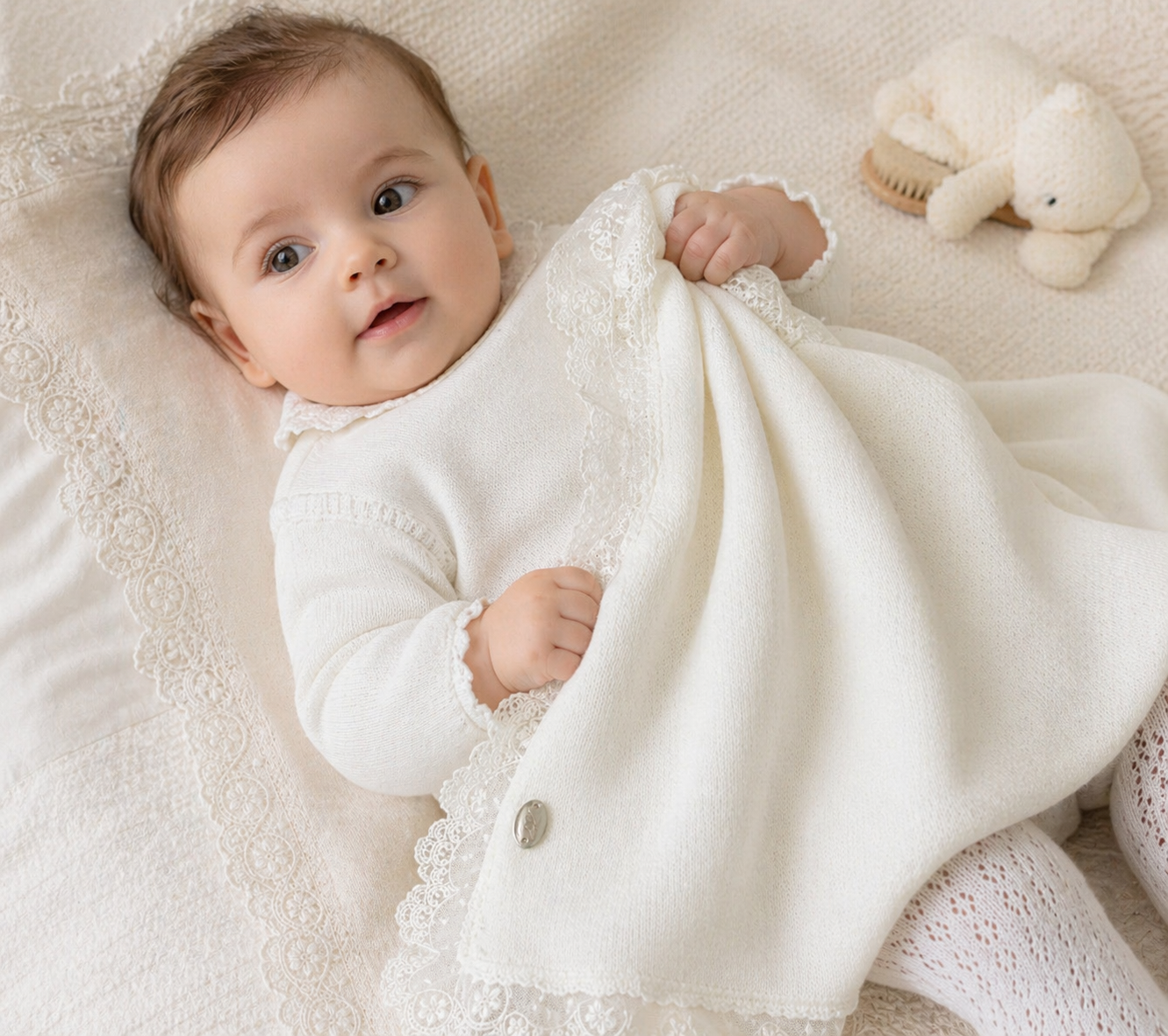 Chal Unisex De Tejido De Punto Derby Puntilla